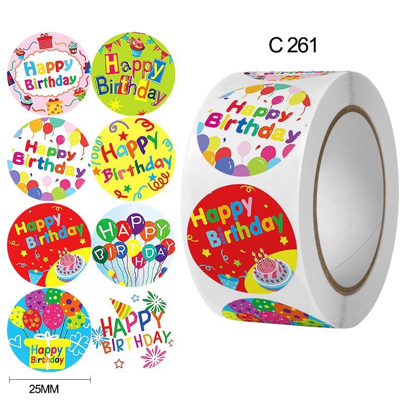 

Sticker Lucu Gambar Binatang Stiker Happy Birthday HBD 500pcs