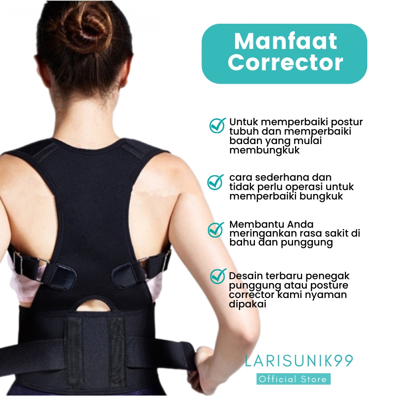 Sabuk Penyangga Punggung Korset Kesehatan Alat Terapi Penegak Punggung Posture Support Corector