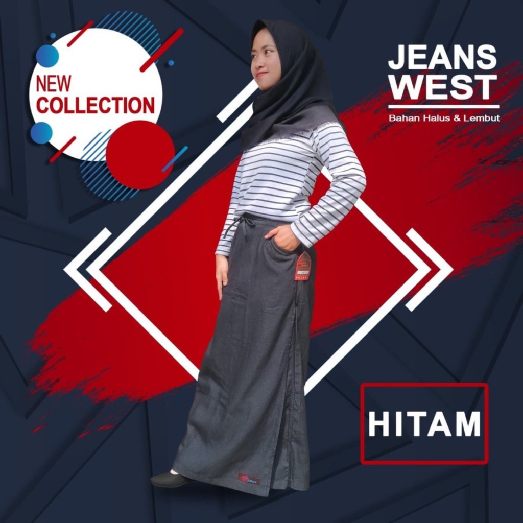 Rok Celana Jean Weast Panjang Muslimah Casual/Formal S M L XL XXL