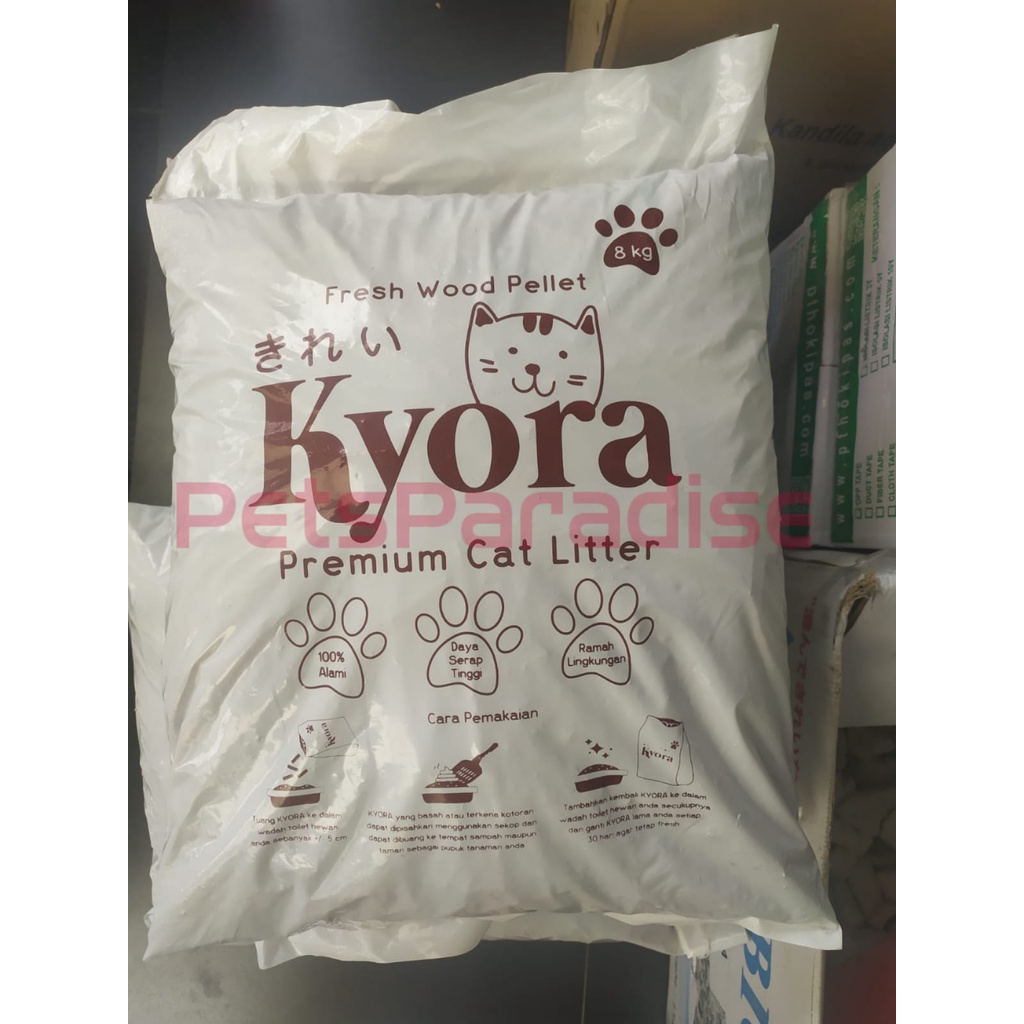 KYORA (8 Kg) Cat Litter / Wood Pellet / Pasir Kucing / Alas Kandang