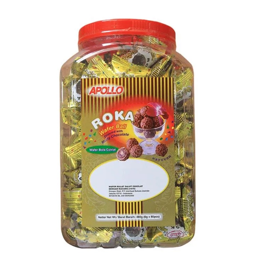 

Apollo Roka Chocolate Wafer Ball - Toples 480gr / Refill 300gr / 420gr