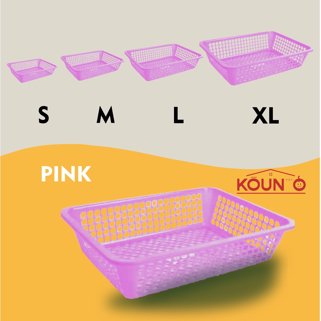 Keranjang Penyimpanan Tempat Serbaguna Kotak Organizer Kranjang Plastik Laundry Pakaian Size S