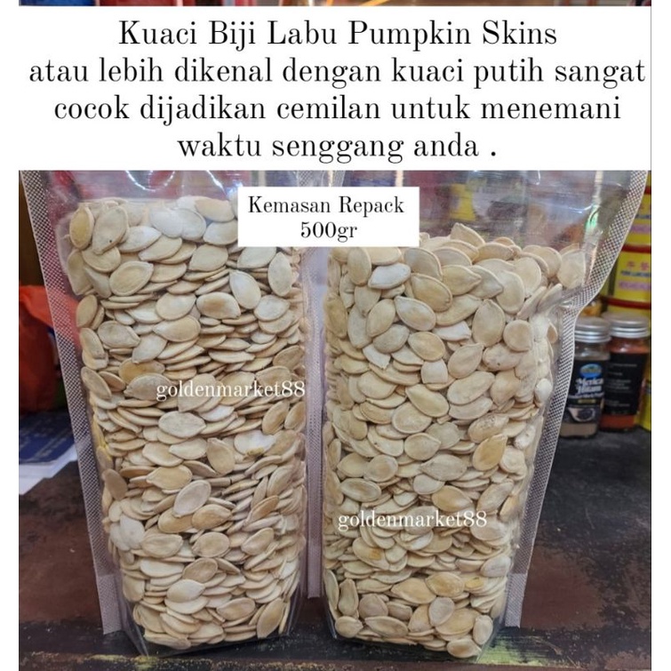 

500G REPACK KUACI PUTIH WHITE KWACI BIJI LABU PUMPKIN SEEDS 500GR