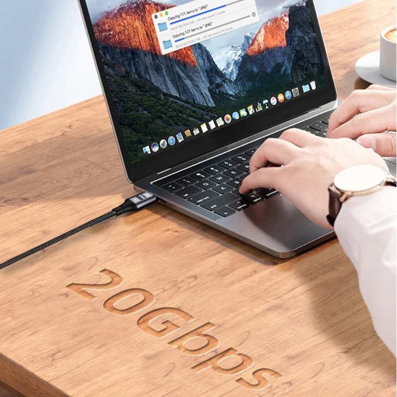 Kabel USB4 btsg 20Gbps Dengan Kabel Cas 100W Dan Display 8K @ 60Hz 7680x4320p