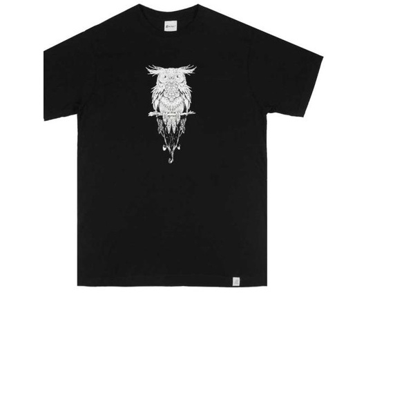 Reclays Kaos Pria Tshirt OWL Black | Hitam - L
