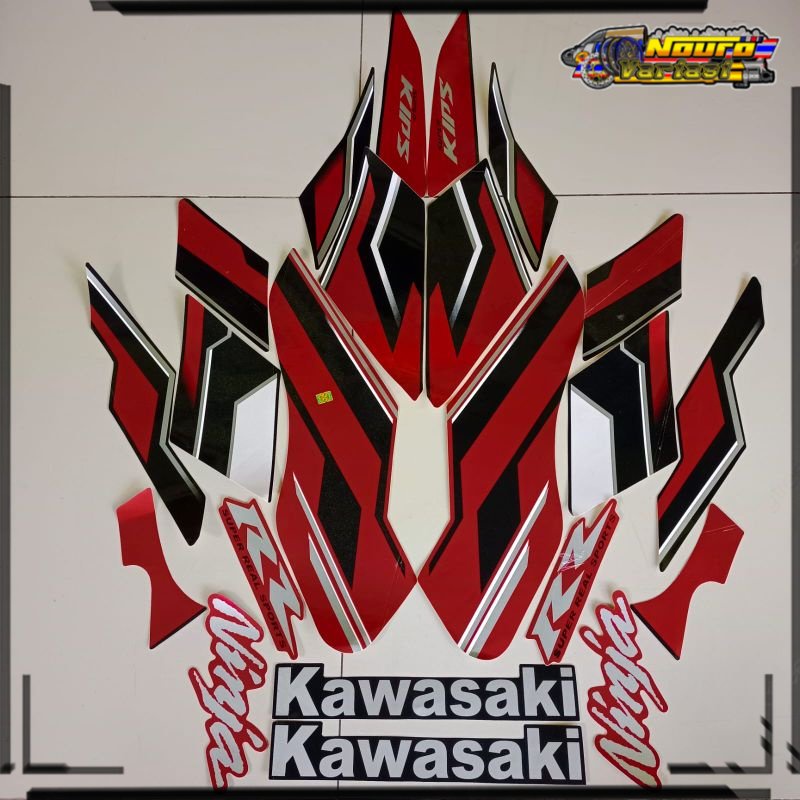 COD striping kawasaki ninja rr list body standar 2015 se merah stiker kualitas