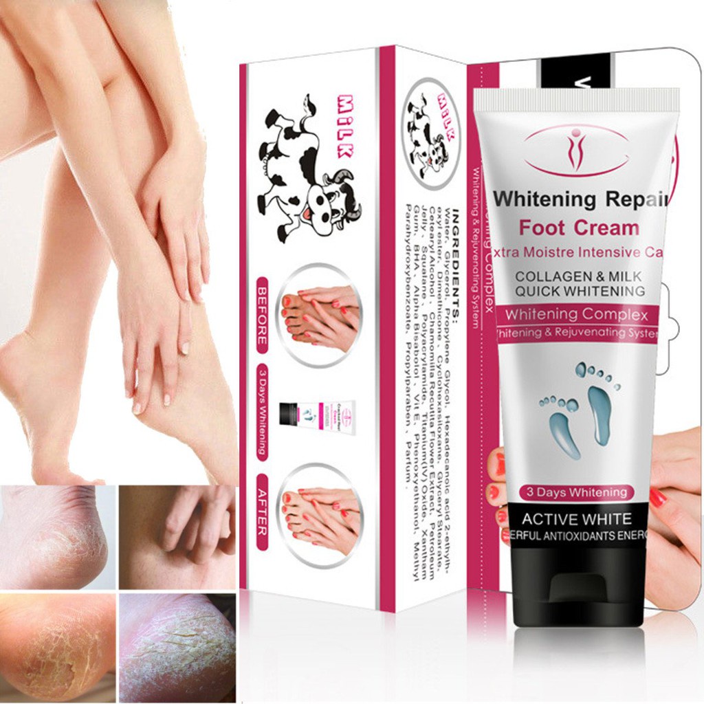 obat kaki pecah dan kering krim kaki pecah dan kering Foot mask Foot Cream Obat Kaki Pecah Dan Kering Masker kaki pengelupas kulit mati Enghalus tumit kasar 100ML Bahan susu alami / Bergizi dan melembabkan / Menghilangkan kulit mati dari kaki