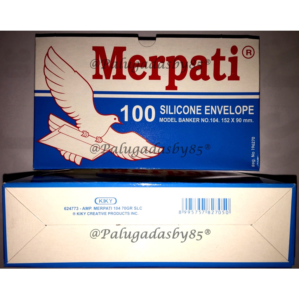 

Amplop Merpati 104 Perekat 70 Gram (1 Pak Isi 100 Lembar) 15.2 x 9 Cm / Merpati No.104 / Amplop Sedang / Amplop Kiky 104/ Amplop 104 / Kiky Amplop / Merpati Amplop / Amplop Putih Merpati