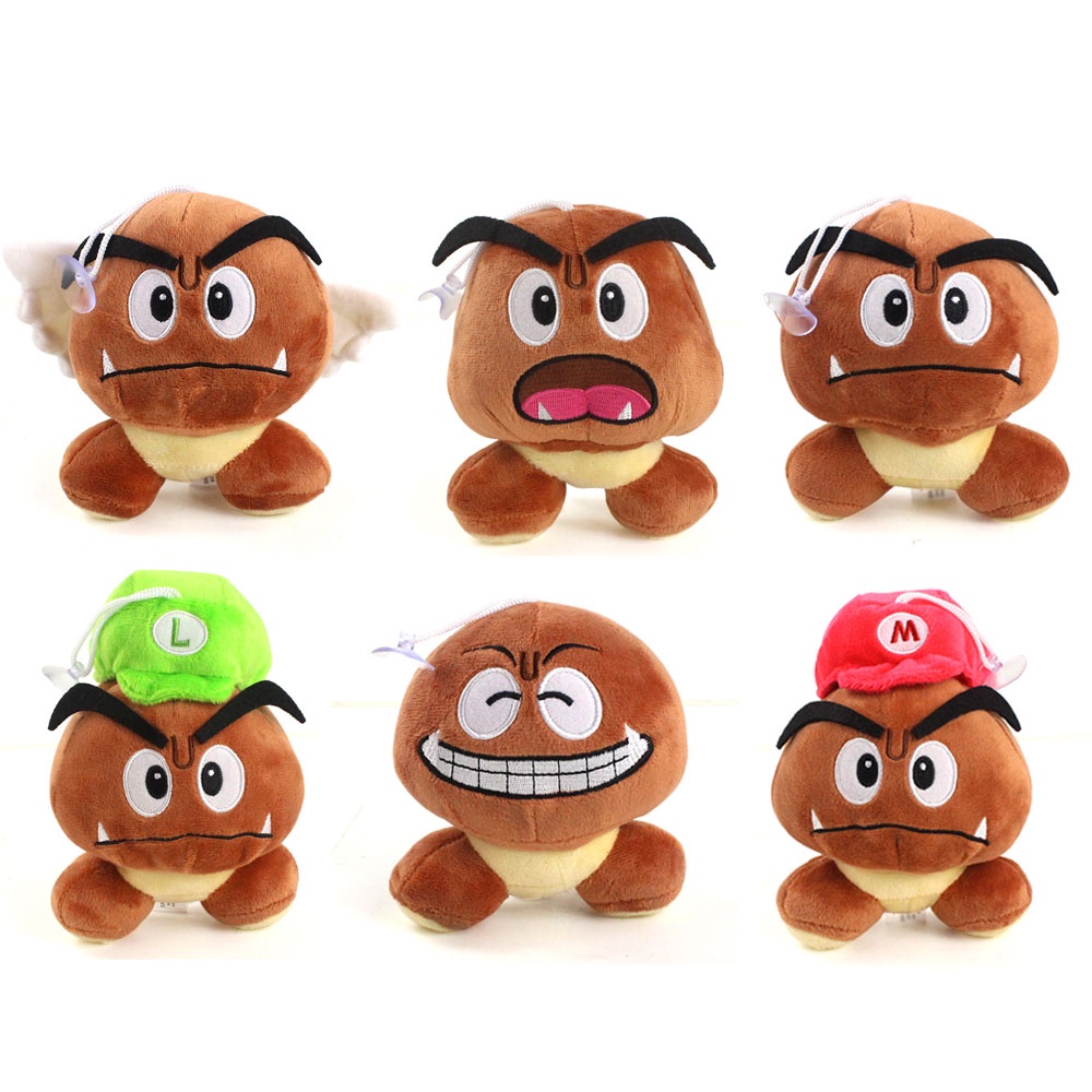 Super Mario Goomba Mushroom Stuffed Toy Plush Plushie Mainan Boneka Hadiah Anak