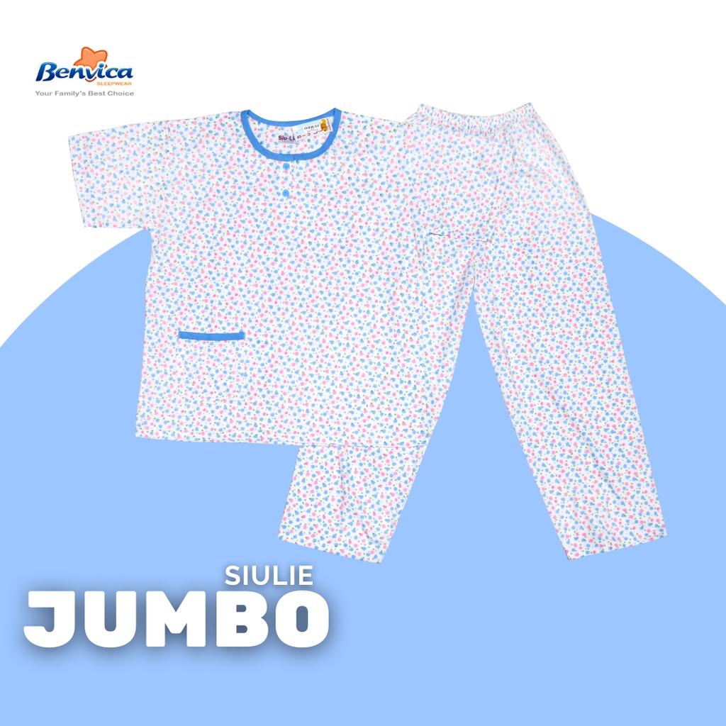 BAJU TIDUR CELANA PANJANG JUMBO KAOS LENGAN PANJANG SIULIE - C