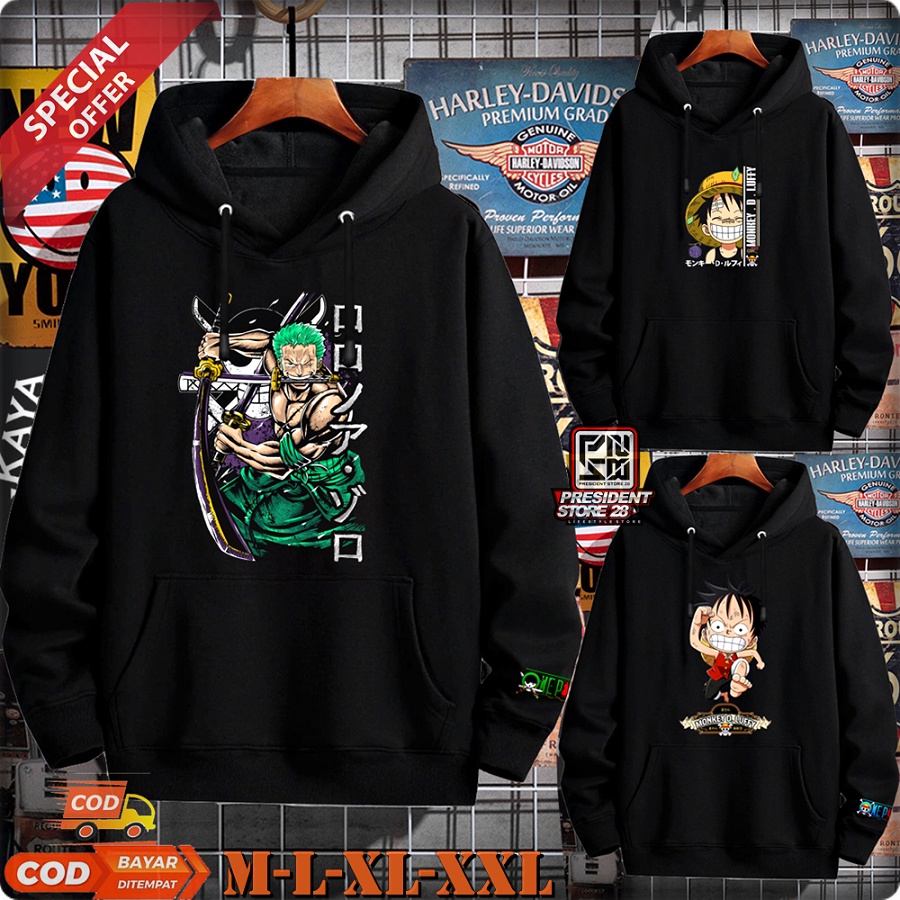 Sweater Hoodie One Piece Sweeter Anime Japan Switer Hoodies Sweter Hodie Luffy Suiter Hudy Harajuku Sewiter Hody Hip Hop Swater / (cod) jaket hoodie anime ONE PIECE  Bahan Tebal Premium