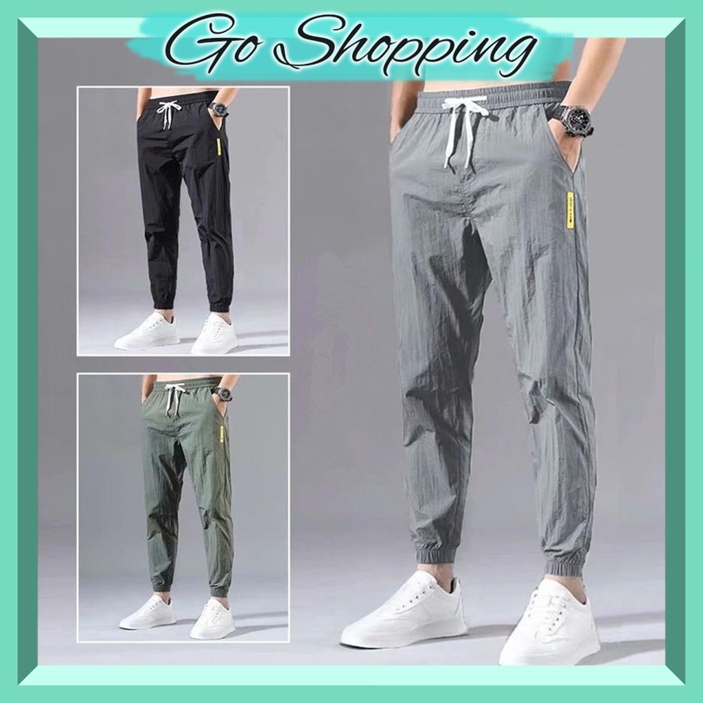 GO! CPG955 Celana panjang Joger Pria Jogger Gym training olahraga Casual Termurah