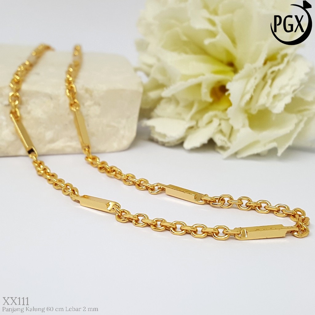 PGX Kalung Pria Wanita Xuping Perhiasan Lapis Emas Aksesoris Fashion Premium - XX111