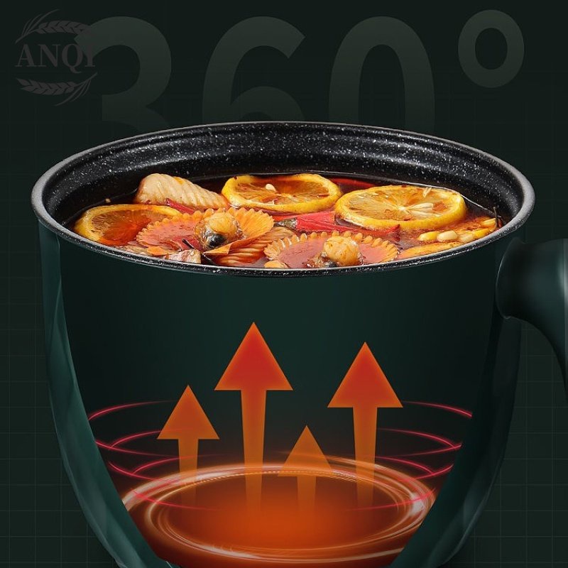 ANQI 1888 Panci Elektrik Teflon Serbaguna / 1.8L Multifungsi Free Kukusan Stainless VS-1854