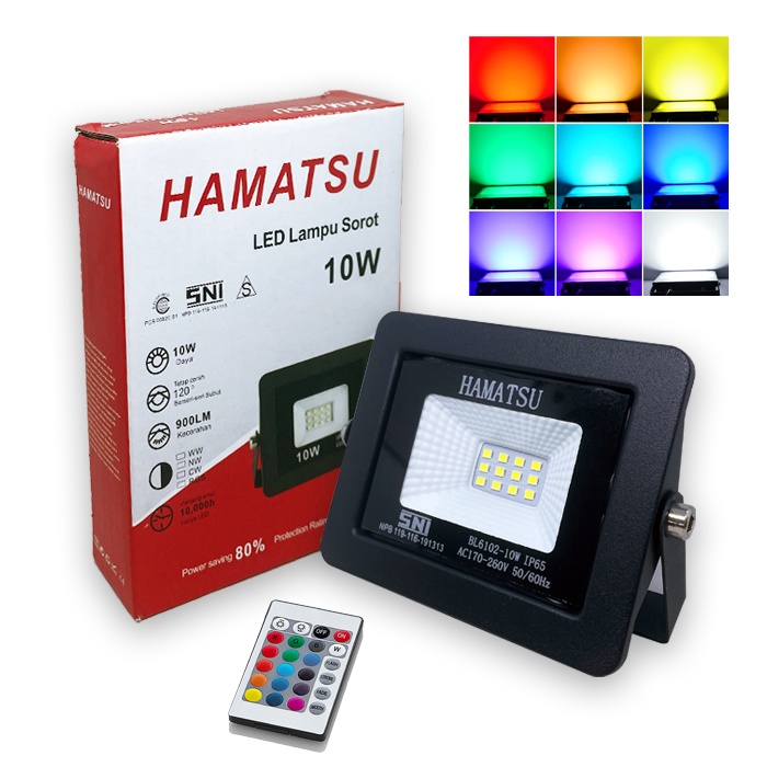 Lampu RGB Sorot Hamatsu LED 10 Watt dan 20 Watt Tembak Outdoor IP65 Dekorasi Aquarium Taman Warna Wa