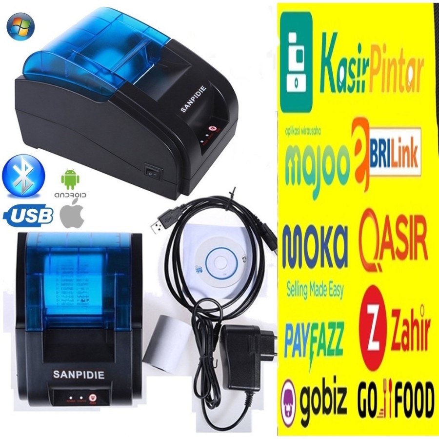 Printer Bluetooth Mini Thermal 58mm Printer Kasir