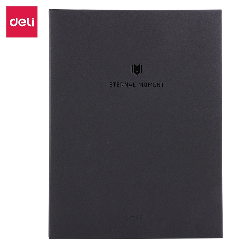 Deli Leather Cover Notebook Gift Set / Buku Catatan  /  Agenda Sampul Kulit A5 120 Lembar Pulpen Gel Premium EN139L