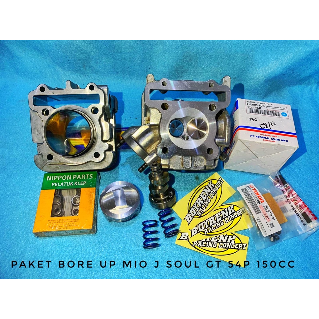 PAKET BORE UP MIO J SOUL GT 54P 150cc By BOYRENK RACING