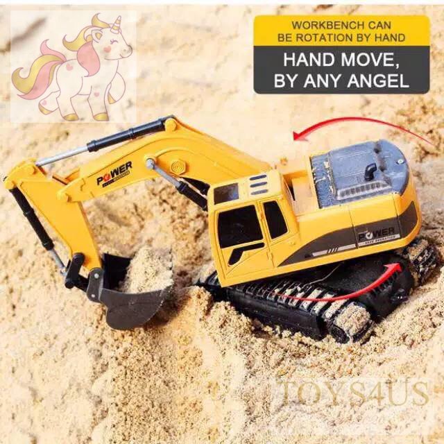 Toys4Us - mobil RC excavator mainan truck beko 360 remote control besi 1:24