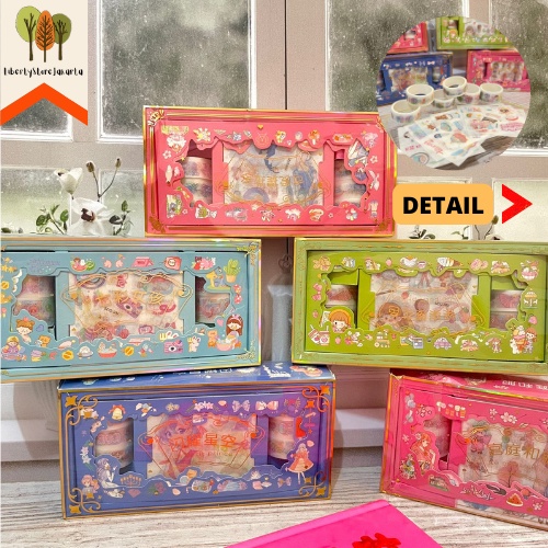 

Paket Sticker Box Washi Tape SZ-12 Dapat 1 Box Sticker dan 6 Washi Tape Lucu Model Lucu Import Funny Fancy Stuff Best Gift Stationery For School Alat Tulis Kantor Sekolah Ready Grosir Kado Ulang Tahun READY COD