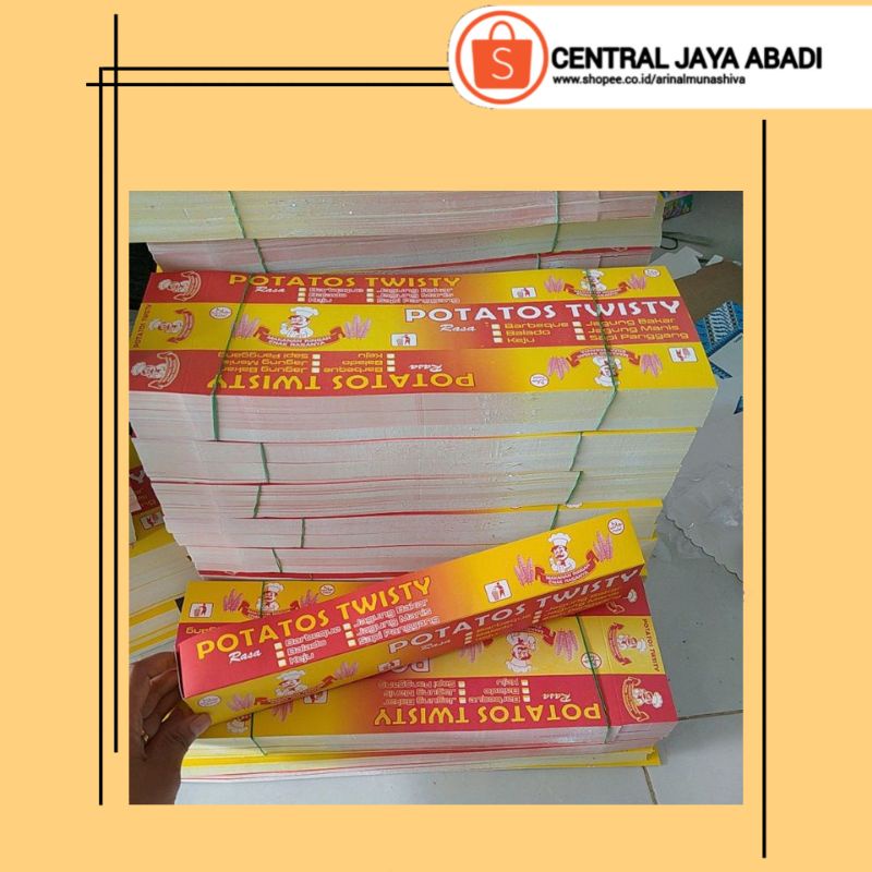 

100 LEMBAR KERTAS KENTANG ULIR BAHAN IVORY PUTIH UKURAN 35 × 13 HIGH QUALITY KOTAK KENTANG SPIRAL KEMASAN KENTANG ULIR/SPIRAL DUS BOX KENTANG ULIR WADAH KENTANG SPIRAL | KODE PRODUKSI CENTRAL JAYA ABADI 2568