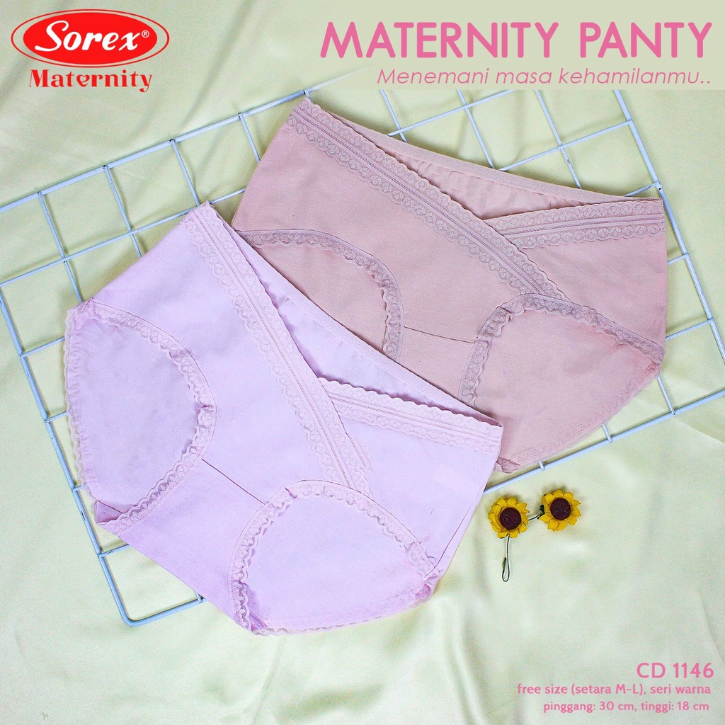 Celana Dalam Wanita Hamil Sorex Midi Maternity Panty Freesize Setara Uk M-L CD 1146