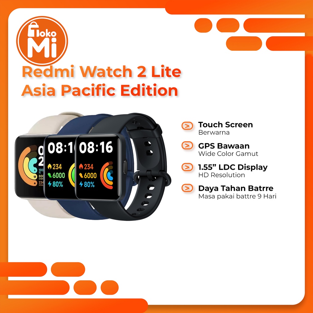 New Xiaomi Redmi Mi Watch 2 Lite Smart Watch 1.55inch TFT Screen GPS Smartwatch Sport WaterProof -