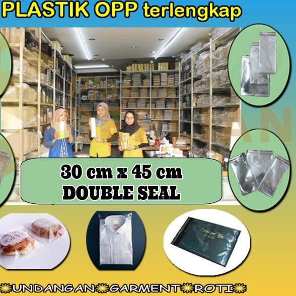 

30 x 45 cm Plastik OPP TEBAL Double Seal (100 lbr) (lem/seal)