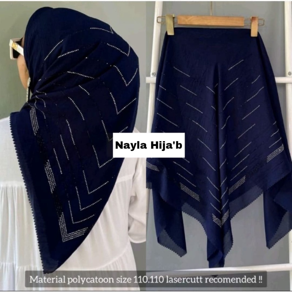 Kerudung Segi Empat Payet Mewah Bella Lasercut Hijab Segiempat Bella Payet Glamour Pasar Hija'b