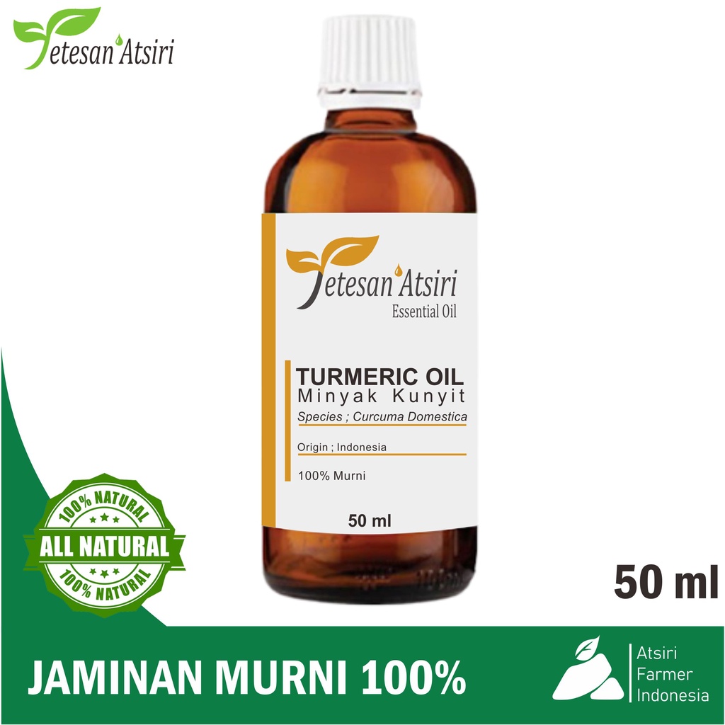 minyak atsiri kunyit kunir murni turmeric oil pure essential oil aromatherapy therapeutic grade diffuser humidifier burner aromaterapi esensial essensial esential penyulingan tanpa campuran TETESAN ATSIRI 10ml 30ml 50m