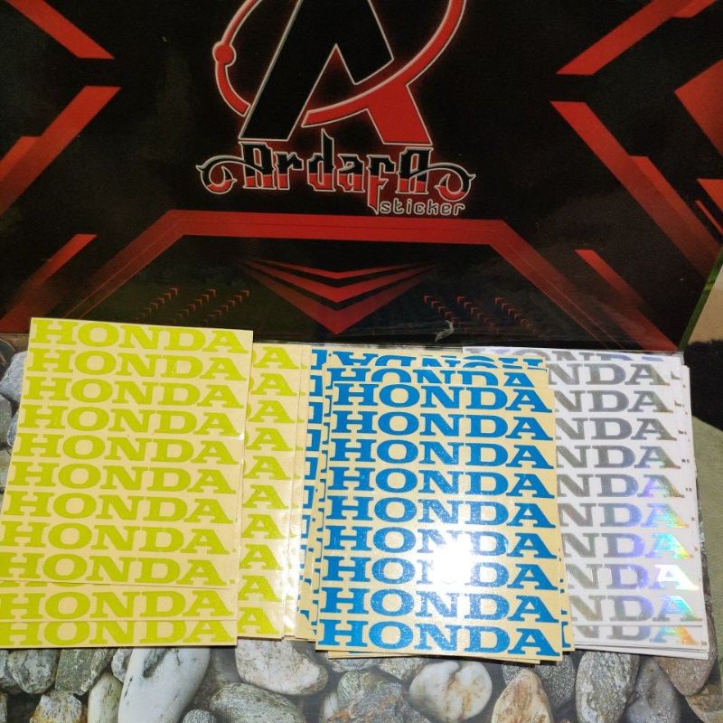 Sticker stiker motor tulisan Honda stiker cutting