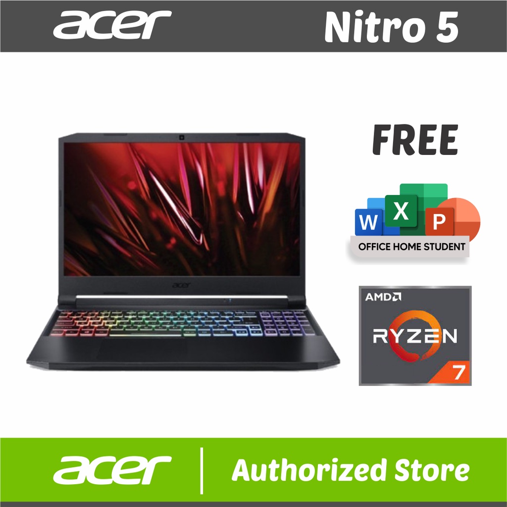 ACER NITRO 5 RYZEN 7 6800H 16GB 512GB RTX3060 15.6 W11 OHS21