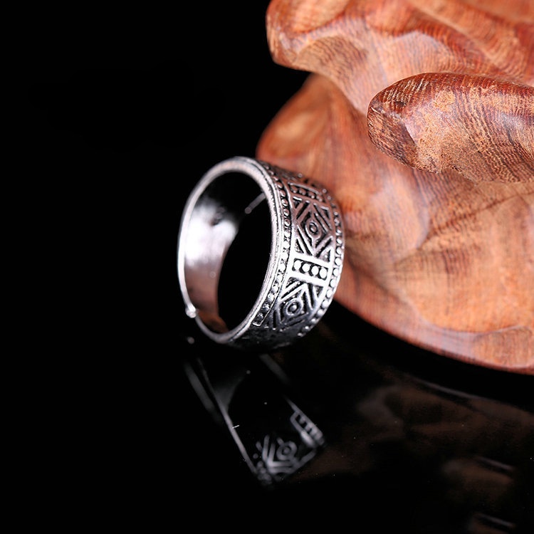 Cincin Desain Monyet Buddha Gaya retro Untuk Pria Dan Wanita