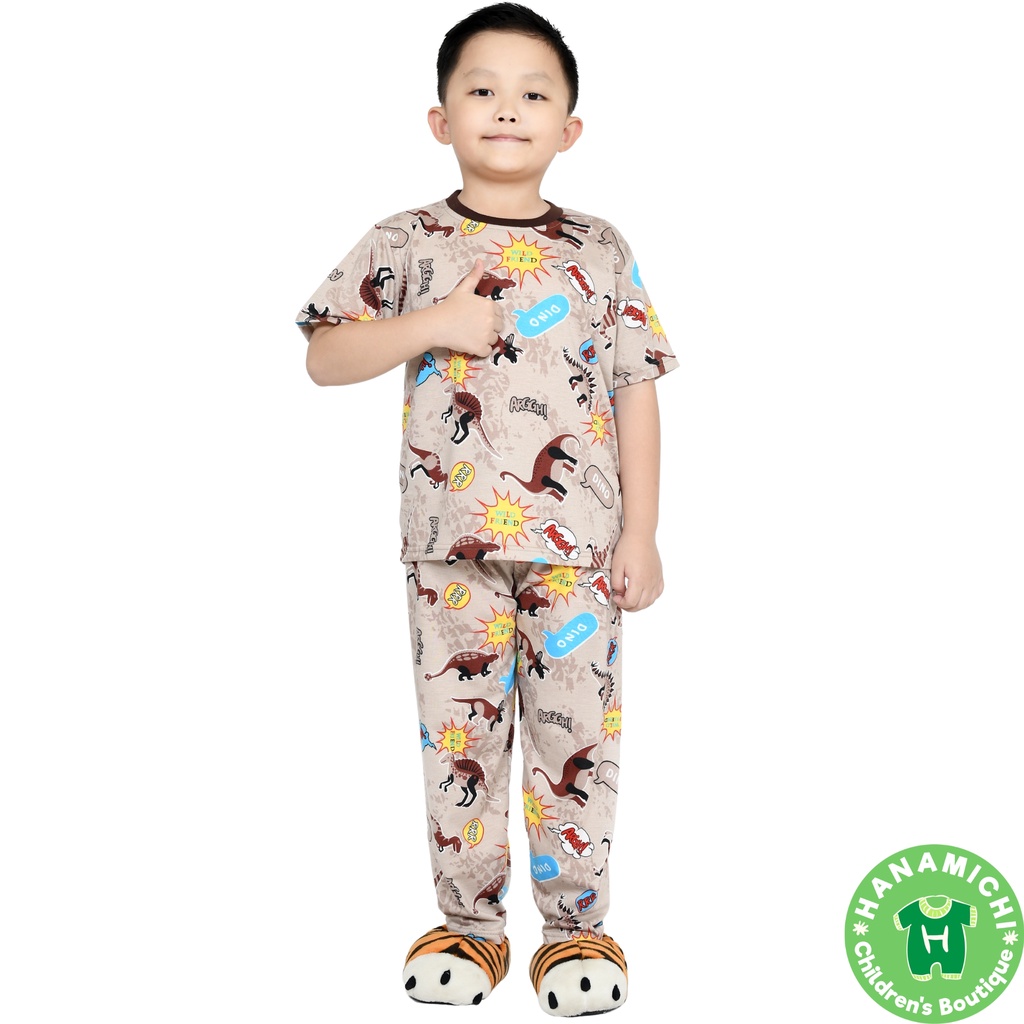 Hanamichi ARYA.CP Setelan Baju Tidur Anak Lengan Pendek Motif Print