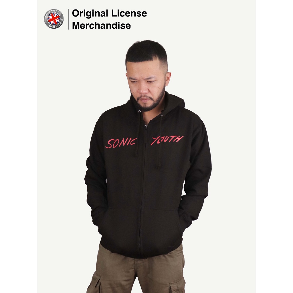 Jaket Hoodie Sweater Zipper Unisex Pria Cotton Polyester Premium Import Band SONIC YOUTH Original Go