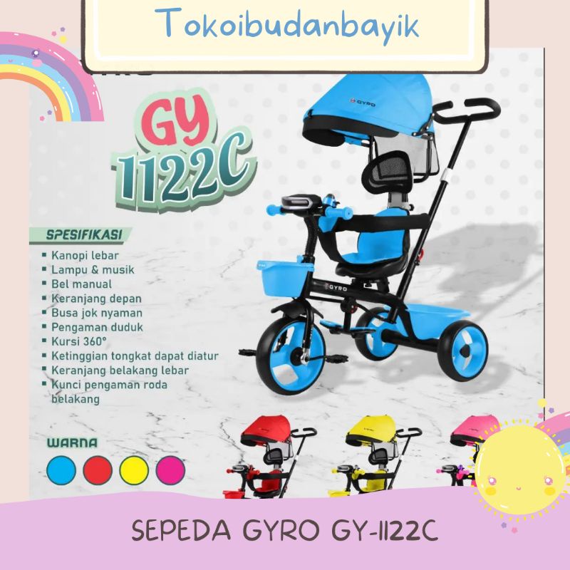 Bisa COD sepeda anak roda tiga Gyro GY-1122C/trycycle