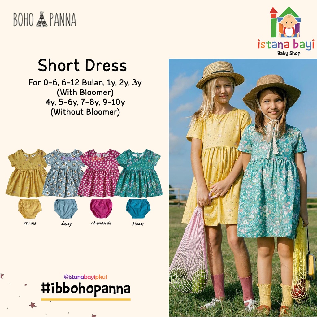 BOHOPANNA - SHORT DRESS - DRESS ANAK PEREMPUAN