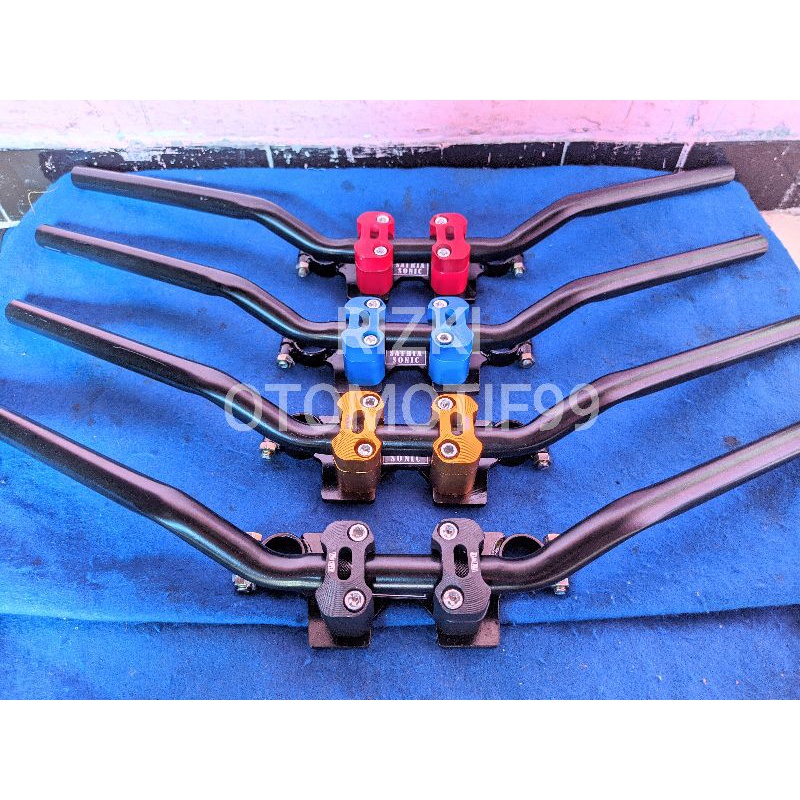 STANG RZR SATRIA FU DAN SONIC plus DUDUKAN RISER CNC/ STANG RZR SONIC DAN SATRIA