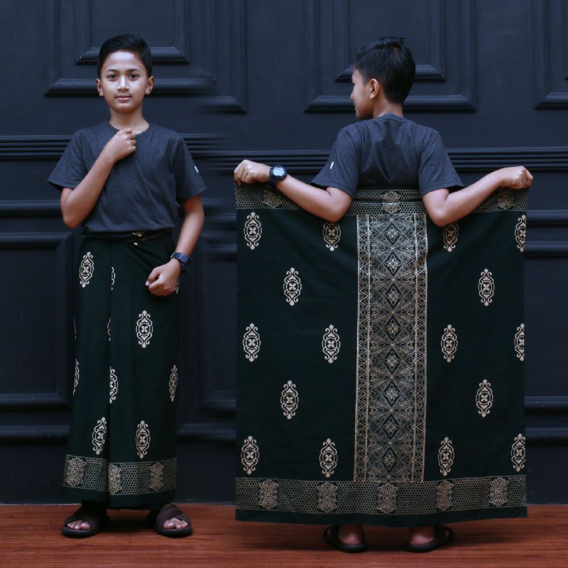 Sarung Anak Untuk Usia SMP Sarung Batik anak Motiv Sarwon Bahan Katun Lembut Adem Di Pakai