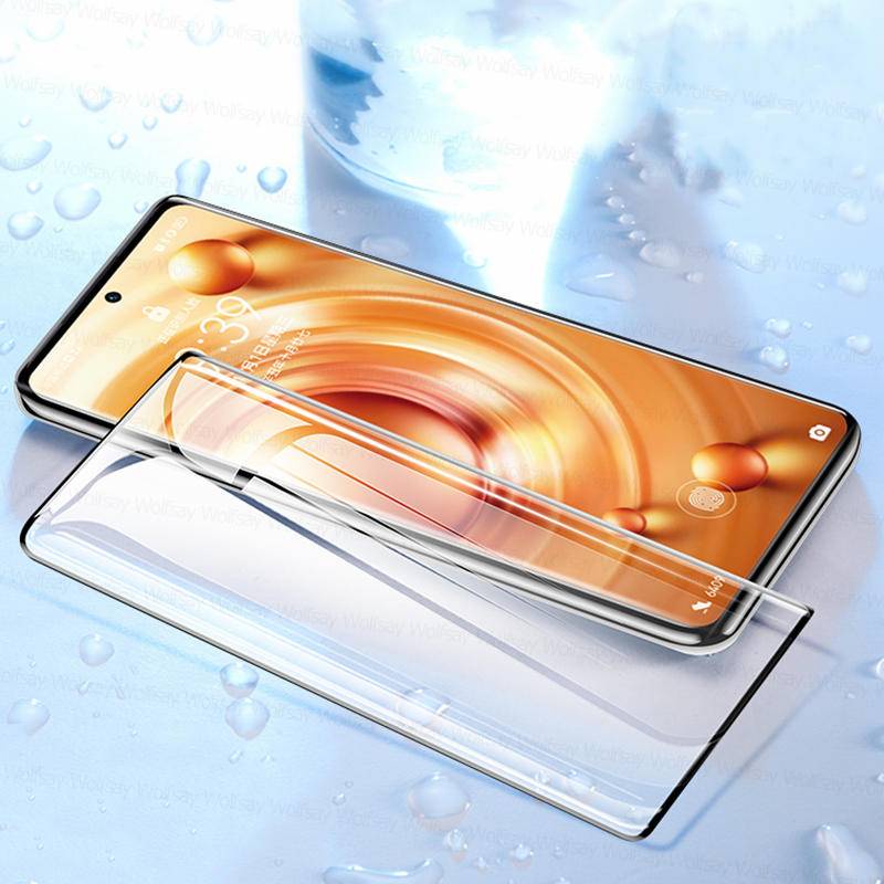 Pelindung Layar Tempered Glass 3D Curved Untuk Vivo X80 Pro X70 X80 Pro