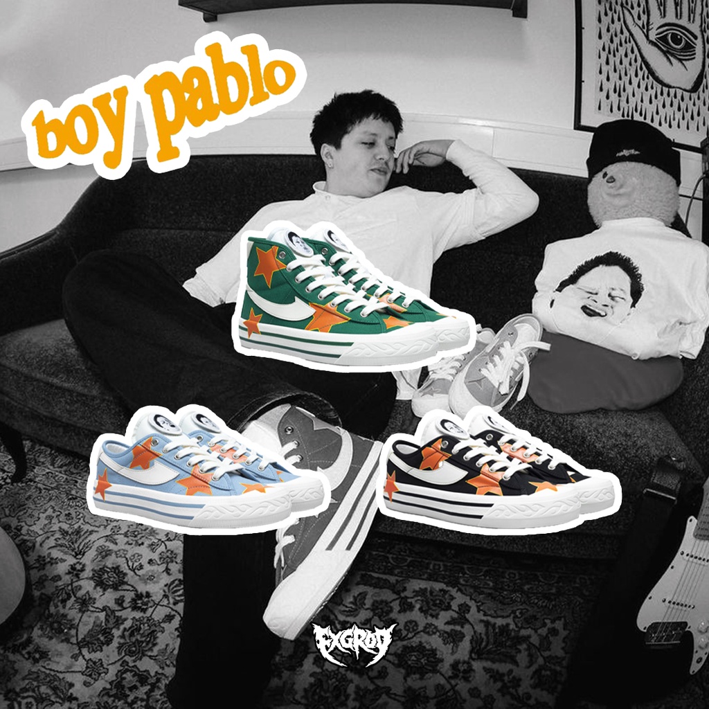 Compass x Boy Pablo - Low Baby Blue/Hi Green/Low Black/T-SHIRT/SOCKS/BEANIE/HAT