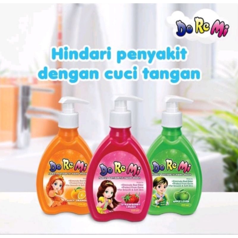 Doremi hand wash antiseptic 225ml wangi segar