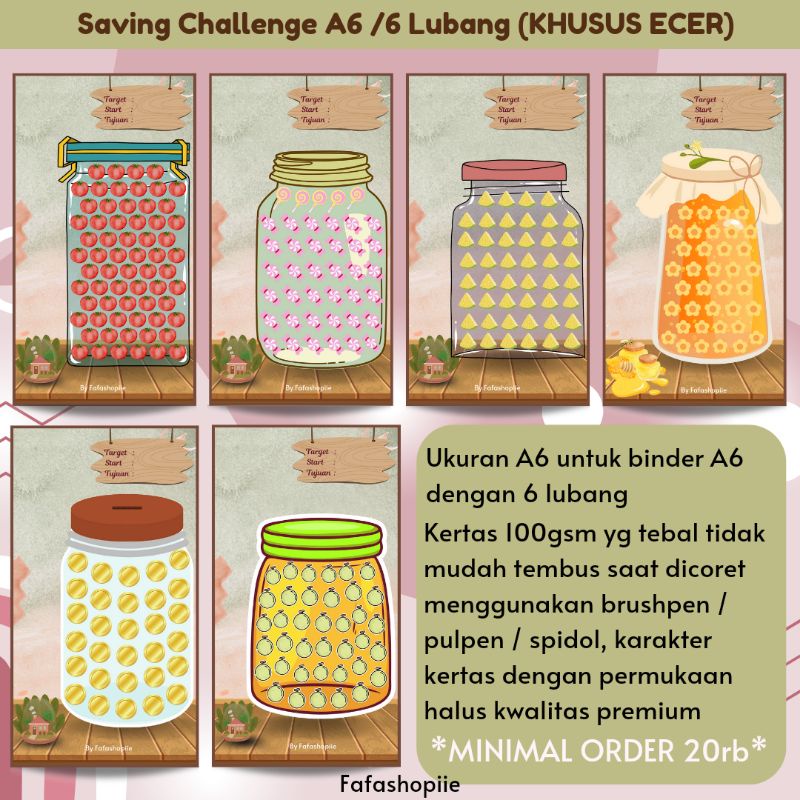 

(ECER) Tantangan menabung Variasi JAR