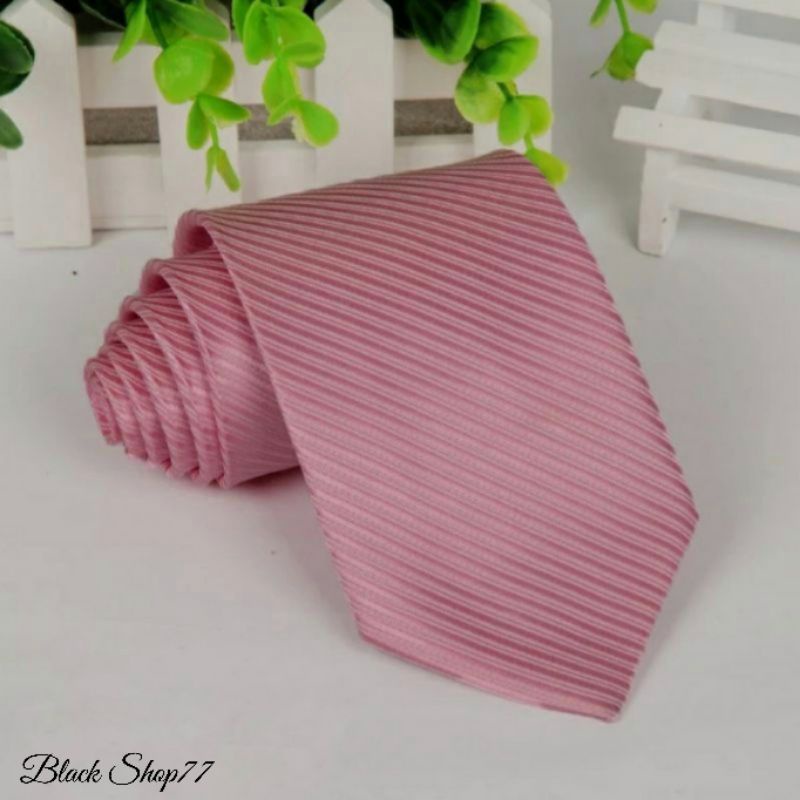 Dasi Pria Dasi Panjang Dasi Salur Dusty Pink 3 Inchi 8 Cm