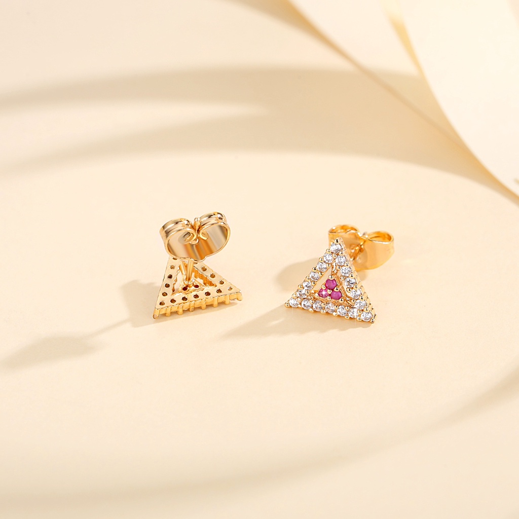 Y804 COD Anting Stud Kristal Bentuk Geometris Gaya Untuk Wanita Korea Fashion Aksesoris