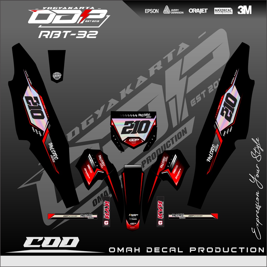 DECAL RBT BODY JUPITER YAMAHA VEGA NEW FULL BODY DEKAL STICKER STRIPING TERBARU HONDA REVO SUPRA STI
