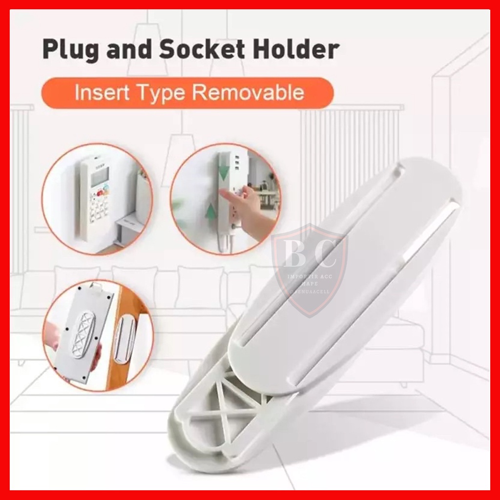 HOLDER COLOKAN STOP KONTAK AC REMOTE - HOLDER GANTUNG UNIVERSAL - BC