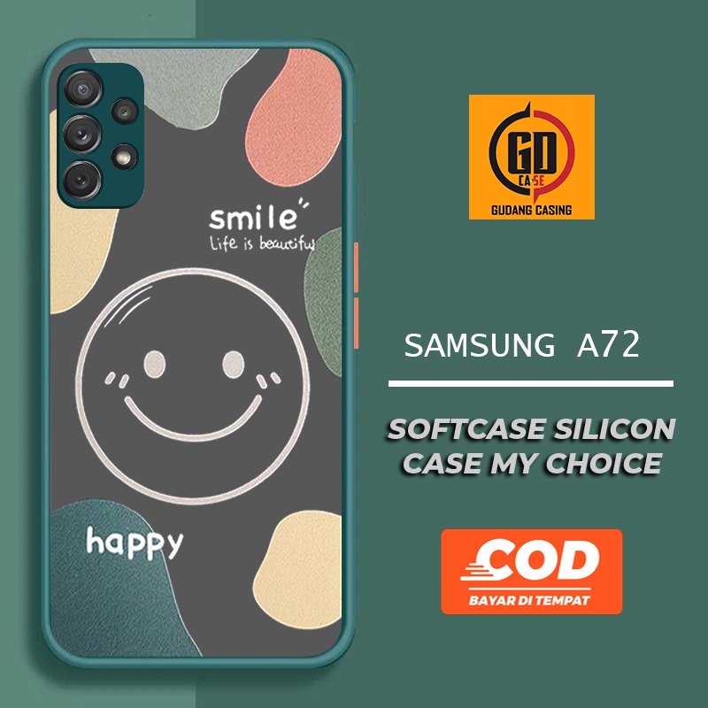 Case SAMSUNG A72  Case Hp SAMSUNG A72 Case Mychoice Gudang Casing [SMILE] Casing Hp Aesthetic Kesing