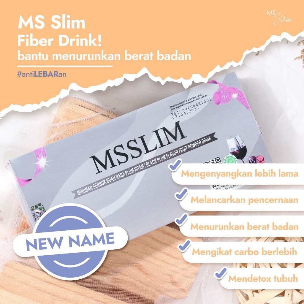 Ms Glow Ms Slim Fiber Drink Membantu Menurunkan Berat Badan Melancarkan Pencernaan Membakar Lemak Se