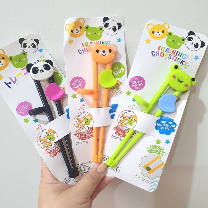 TERLARIS Baby Training Chopstick KARAKTER /Sumpit Belajar Anak Balita BPA FREE